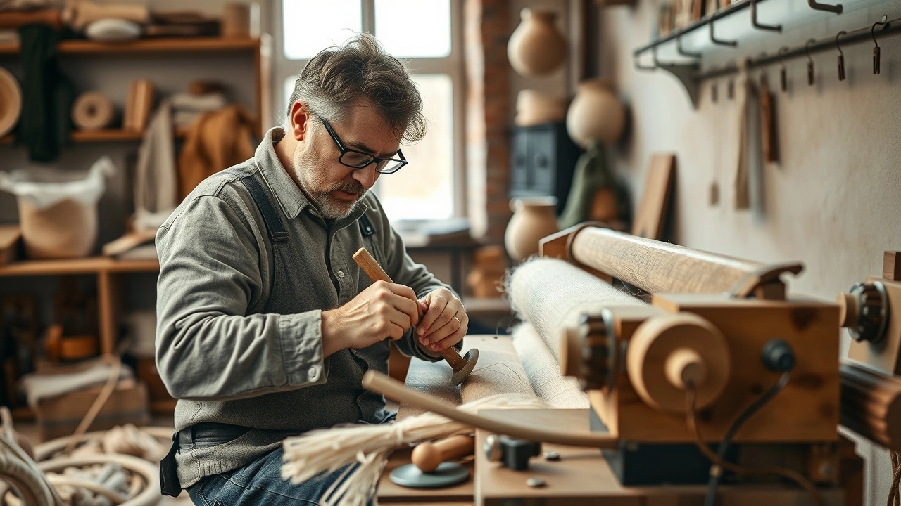 artisan strasbourgeoise au travail sur des textiles responsables