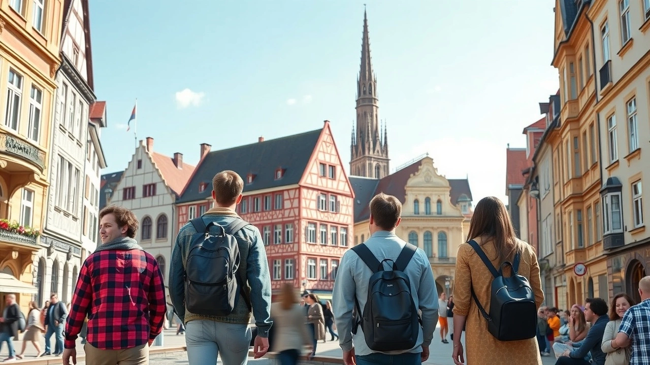 familles visitant des sites culturels à Strasbourg