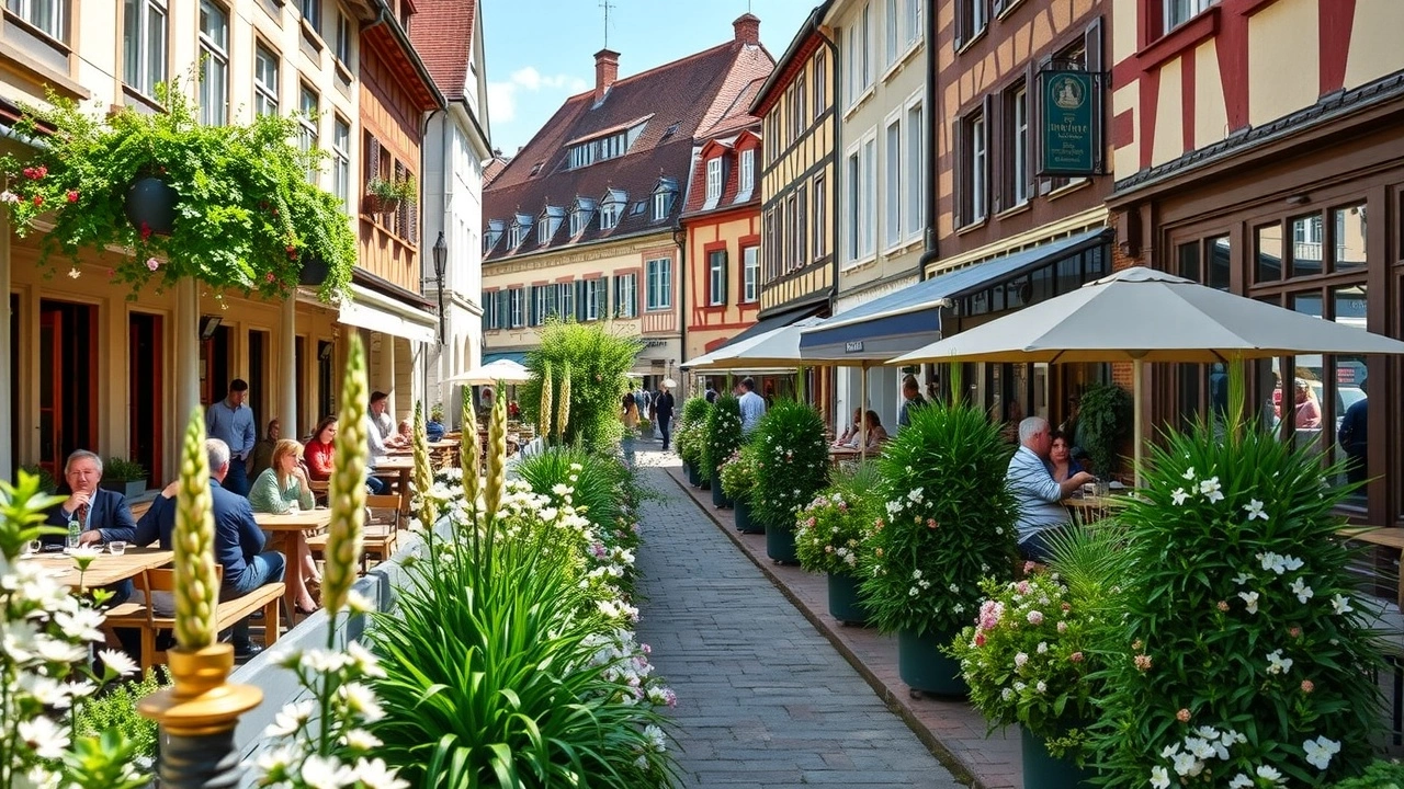 terrasses avec des gens profitant du printemps