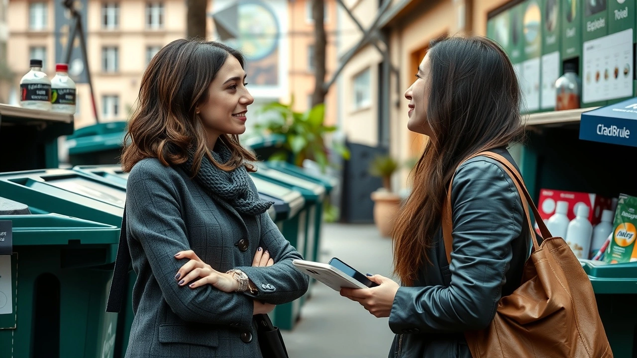 entrepreneuse strasbourgeoise discutant de l economie circulaire