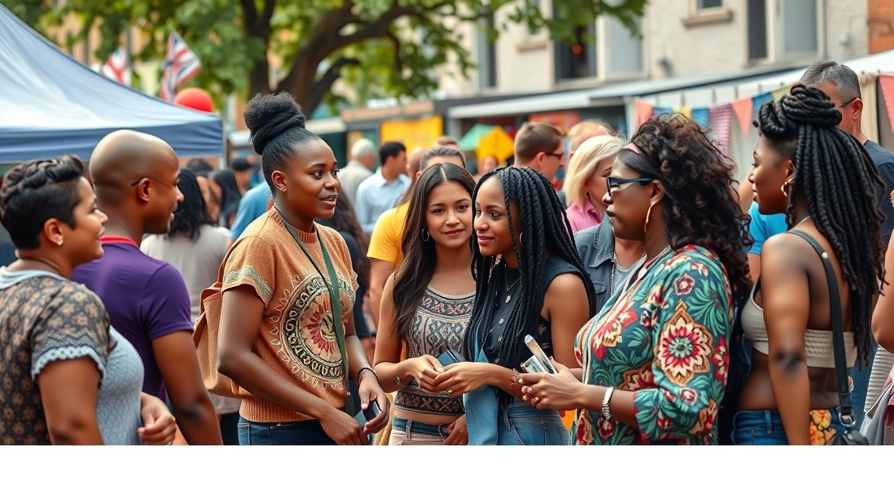 membres de la communauté lors d'un événement de quartier