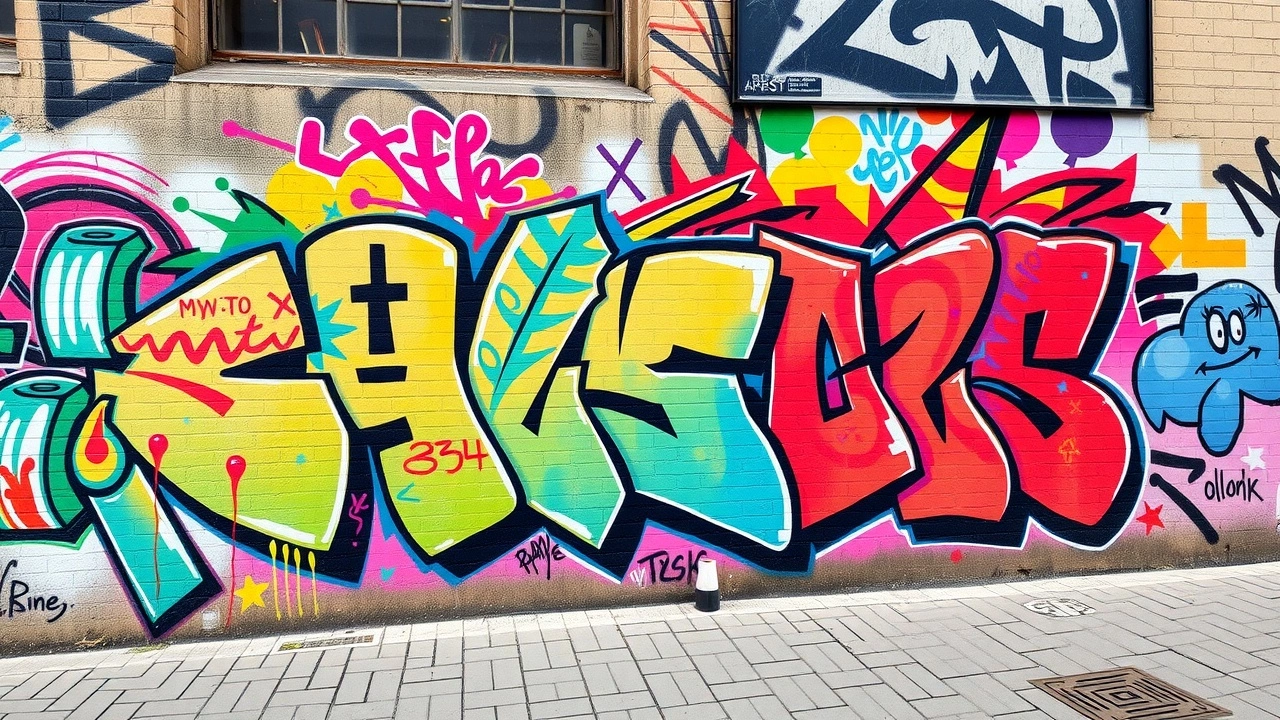 mural de street art coloré à Strasbourg