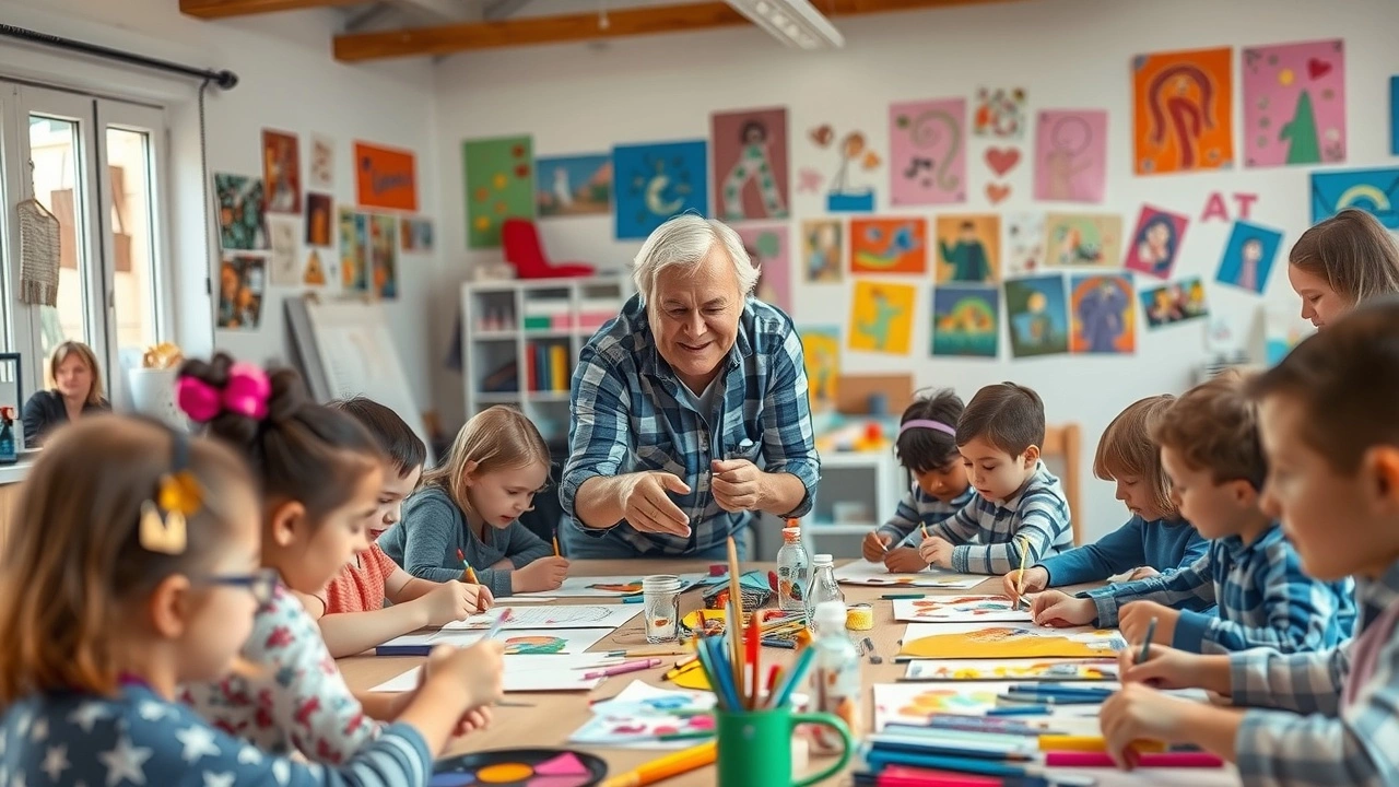 Portrait d'un éducateur strasbourgeois enseignant l'art dans un milieu associatif