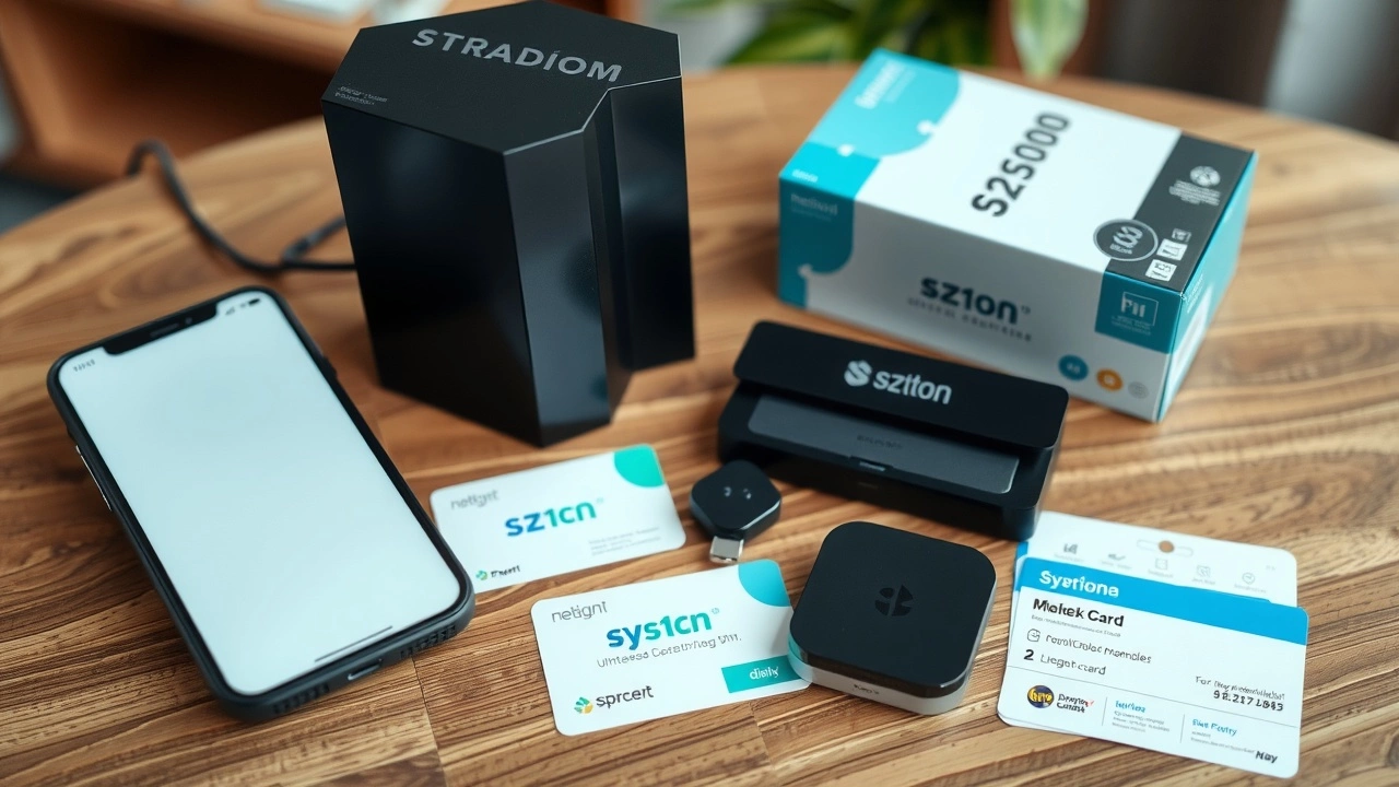 photo d'objets de services et abonnements variés