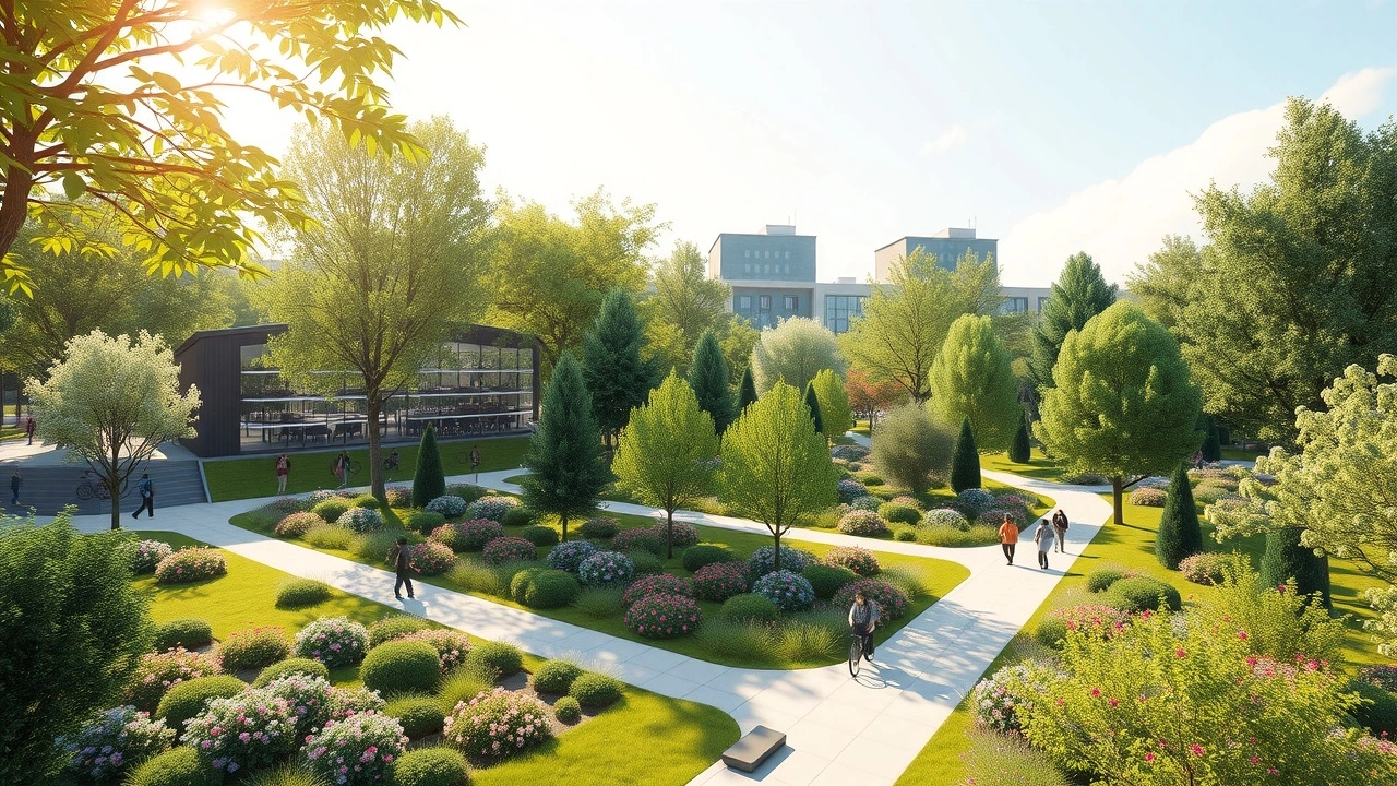 Une illustration du futur des espaces verts dans le centre de Strasbourg.