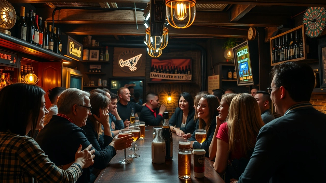 groupe d'amis passant une soirée à Strasbourg