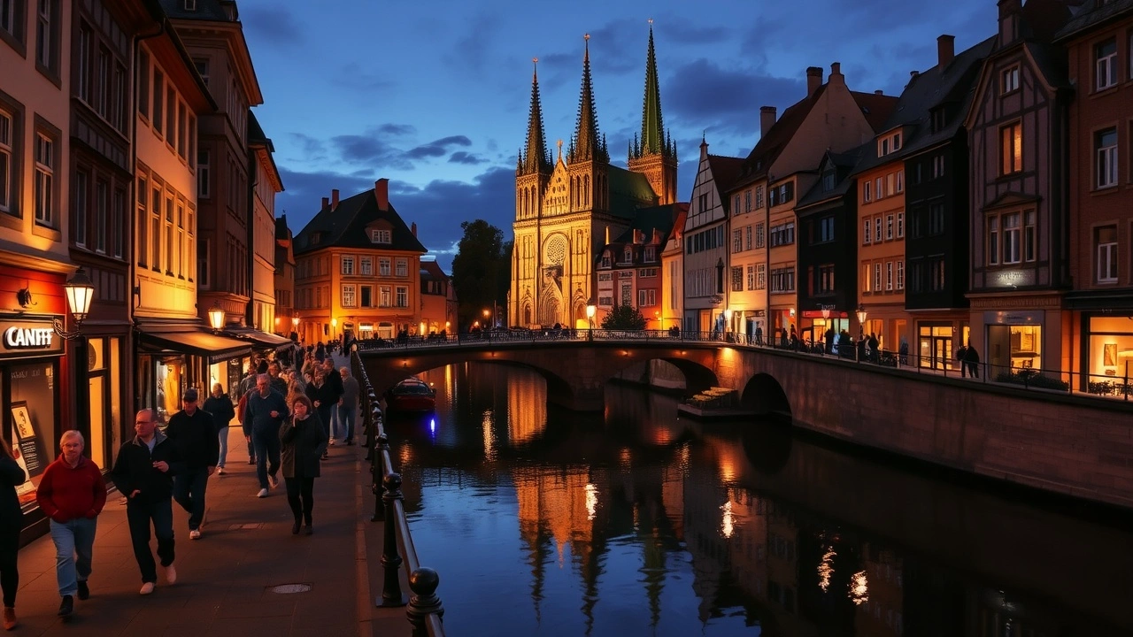 promenade nocturne dans les rues de Strasbourg