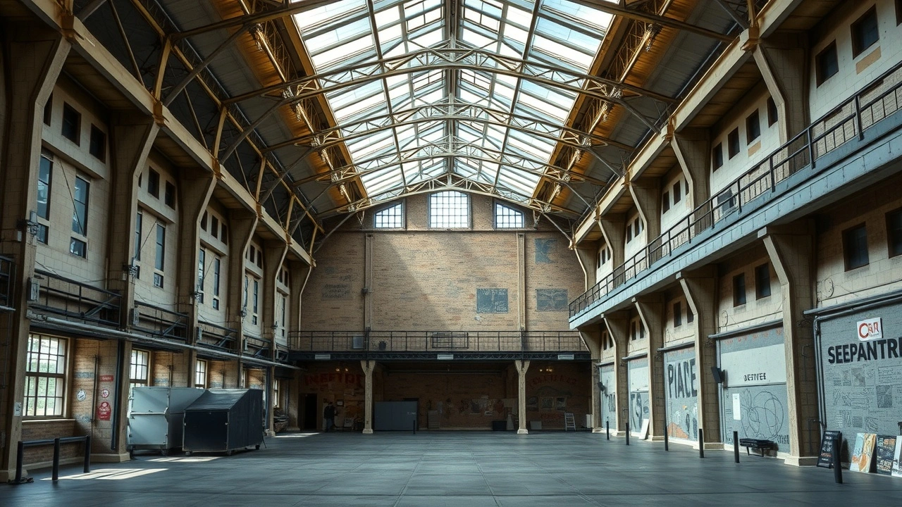 bâtiment industriel transformé en espace culturel à Strasbourg