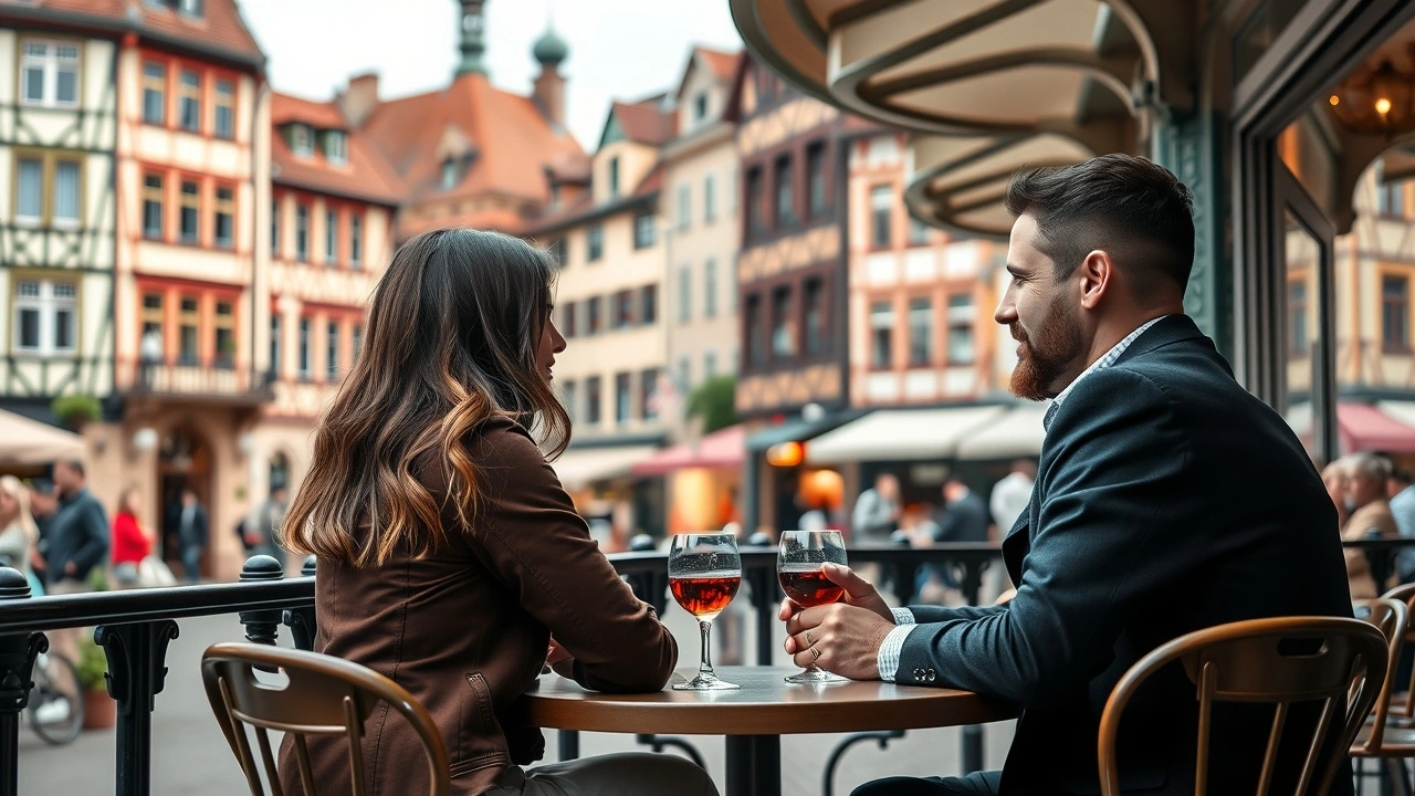 couple dans un cafe romantique a Strasbourg
