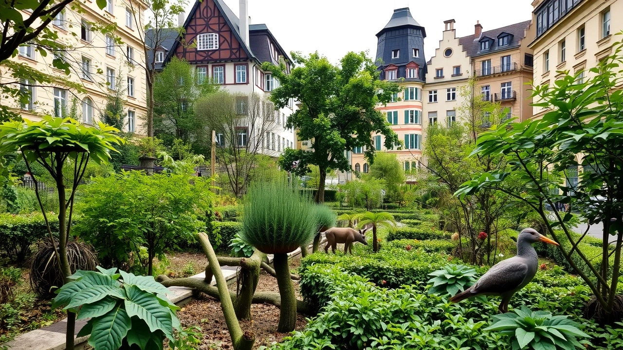 écosystème urbain divers à Strasbourg avec plantes et animaux