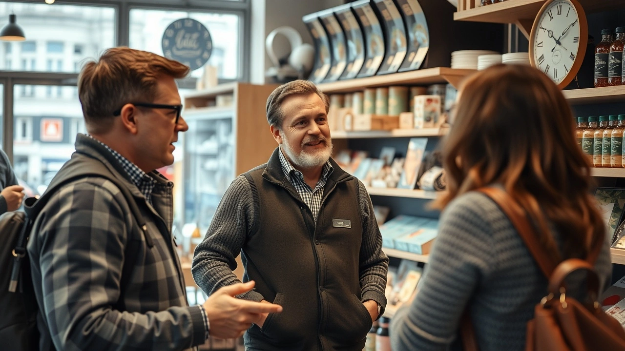 entrepreneur strasbourgeois dans un magasin local