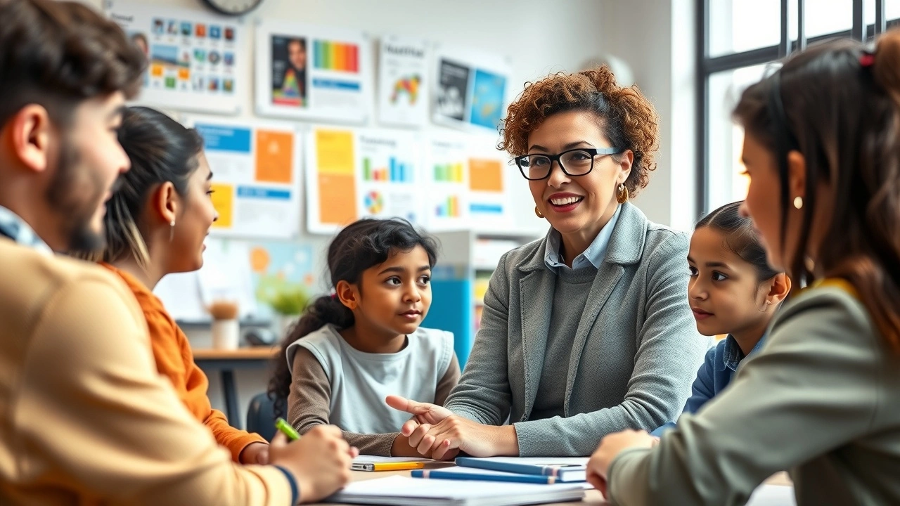 Entrepreneuse strasbourgeoise innovante discutant de l'éducation inclusive