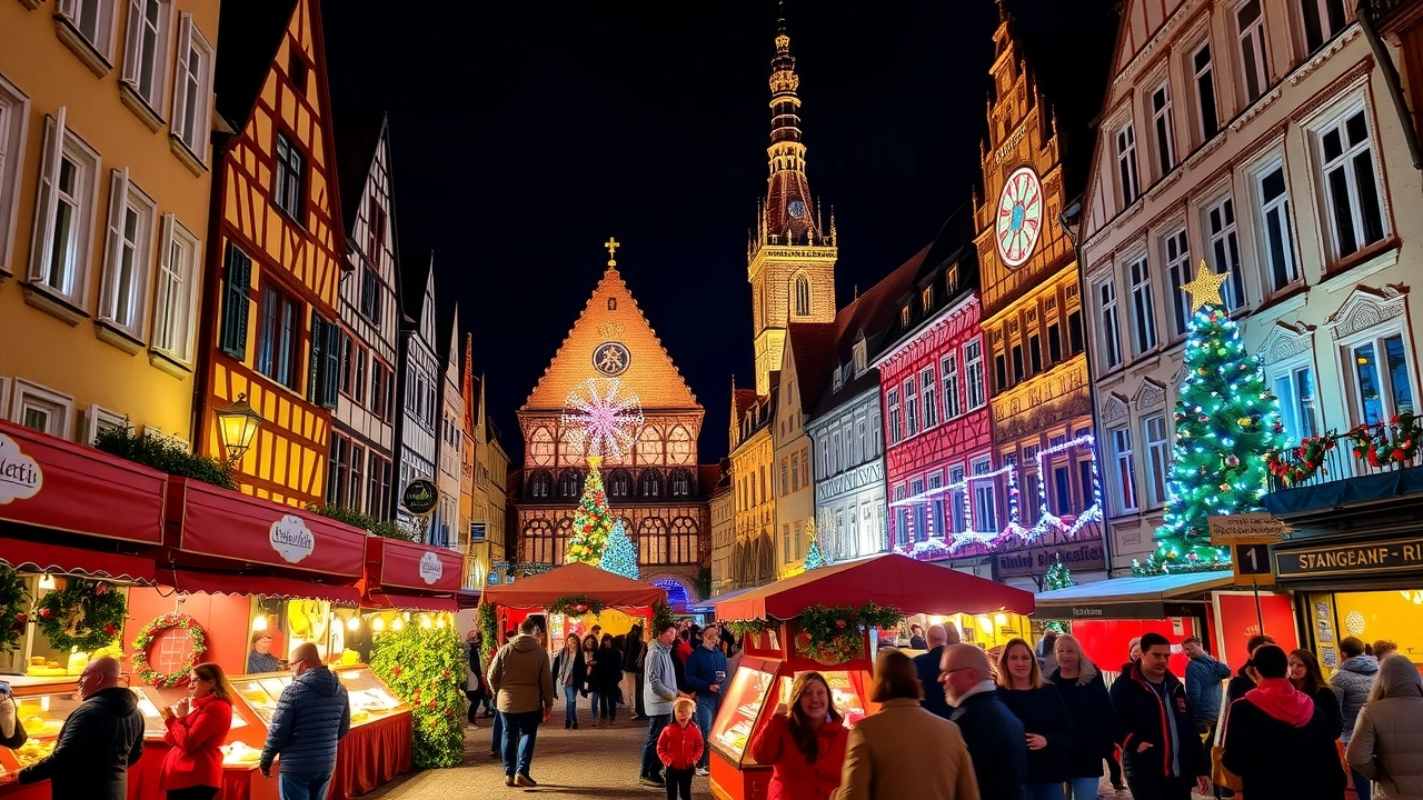 Une scène festive à Strasbourg avec des événements et des activités tout au long de l'année.