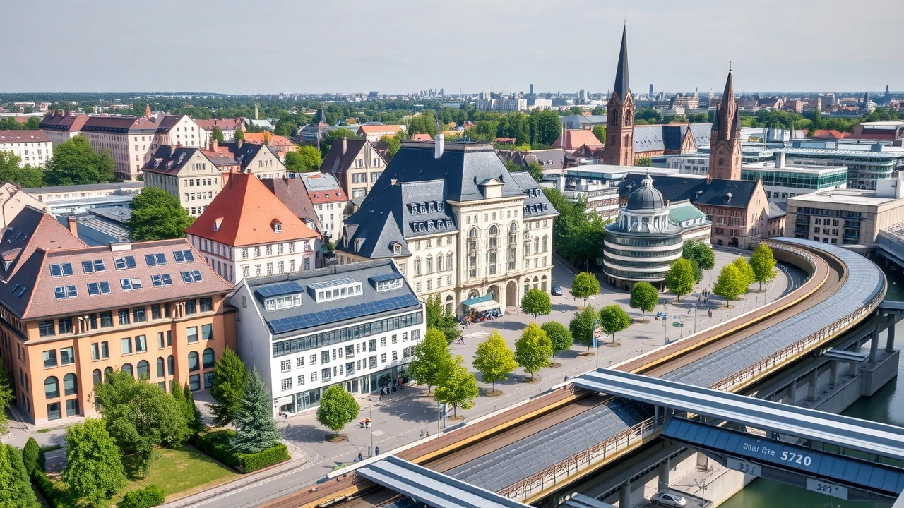 paysage urbain moderne de Strasbourg avec durabilite
